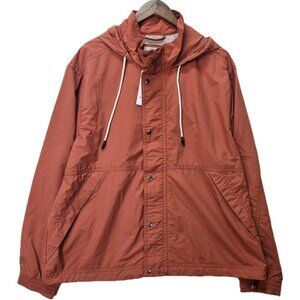 Goodfellow & Co Water Wind Resistant Full Zip Hooded Jacket Orange Mens Size XXL